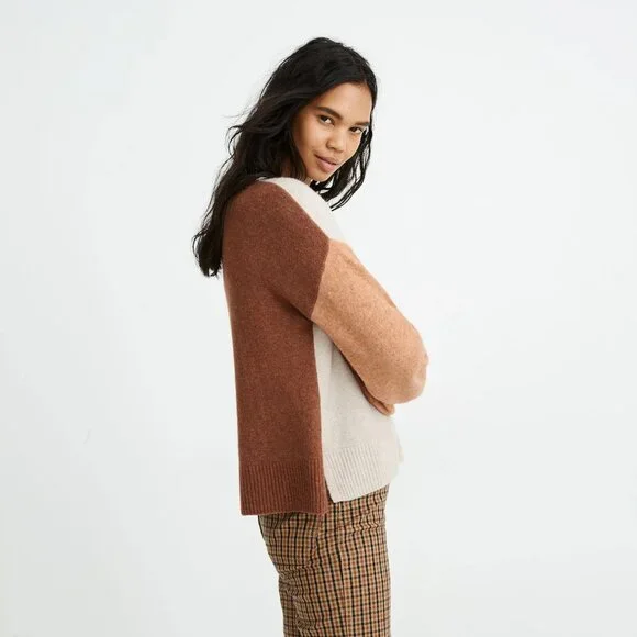 Madewell Colorblock Payton Pullover Sweater - Picture 2 of 7
